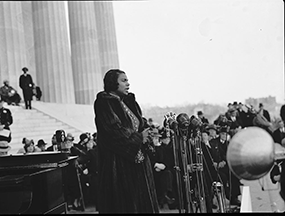 Addison Scurlock, photographer. Marian Anderson at the Lincoln Memorial, 1939, Courtesy of Smithsonian Institution, National Museum of American History, Archives Center